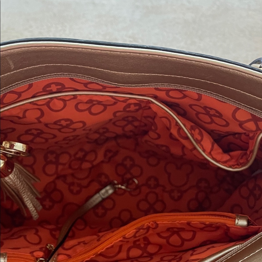 Disney Metallic Gold Shoulder Bag with Mickey Design by Jaime Ibiza - Picture 9 of 13
